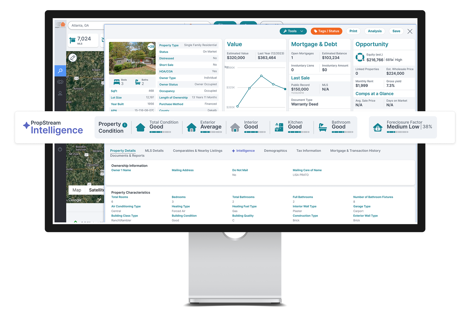 PropStream Intelligence AI Real Estate Data